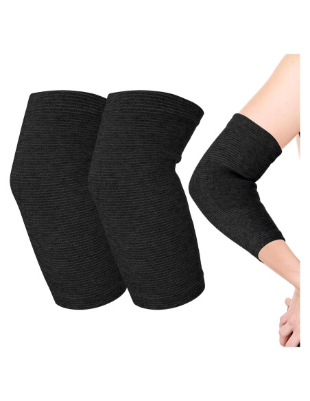 2 Pares Soporte de Codo AOZUO Compresión Transpirable Negro