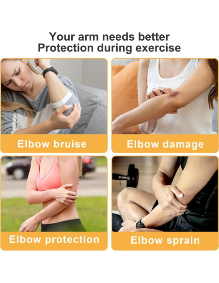 2 Pares Soporte de Codo AOZUO Compresión Transpirable Negro