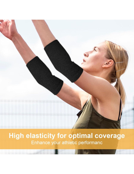 2 Pares Soporte de Codo AOZUO Compresión Transpirable Negro