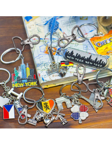 50 Ganchos Giratorios de Lanyard AUGSUN 19mm Plata