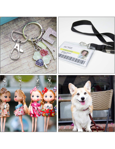 50 Ganchos Giratorios de Lanyard AUGSUN 19mm Plata