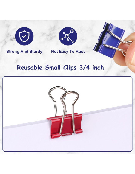 Clips de Carpeta Pequeños Ufmarine 60 Pcs Acero Templado