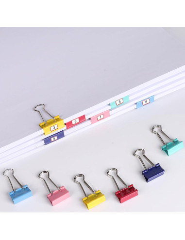 Clips de Carpeta Pequeños Ufmarine 60 Pcs Acero Templado