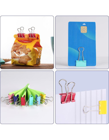 Clips de Carpeta Pequeños Ufmarine 60 Pcs Acero Templado