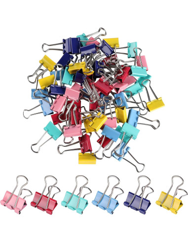 Clips de Carpeta Pequeños Ufmarine 60 Pcs Acero Templado