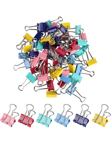 Clips de Carpeta Pequeños Ufmarine 60 Pcs Acero Templado