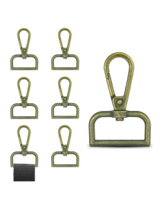 Ganchos Giratorios de Metal CooBigo 6 Piezas 46.5mm Bronce