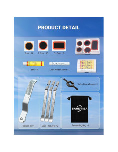 Kit de Reparación de Neumáticos SARDVISA SVPK 40 Piezas 2
