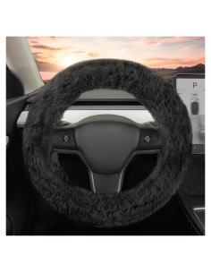 Cubierta de Volante Peluda Carbella CBSW-920-BK Negra 36.8-39.4 cm