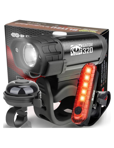 Juego de Luces para Bicicleta BLITZU Gator 320 LED USB-C