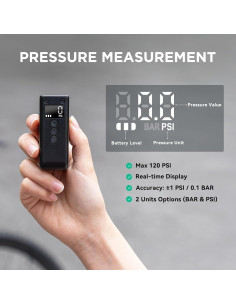 Bomba Eléctrica CYCPLUS AS2 Pro Mini con Manómetro 120 PSI 2