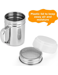 Shaker Duster de Azúcar en Polvo Accmor - Acero Inoxidable 198g 2