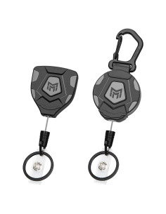 Llavero Retráctil MNGARISTA 2 en 1 Clip y Carabiner 80 cm