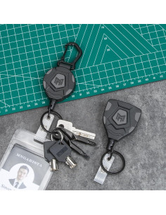 Llavero Retráctil MNGARISTA 2 en 1 Clip y Carabiner 80 cm 2