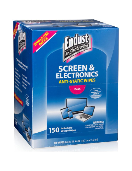 Toallitas Limpiadoras Endust para Electrónicos 150 Unidades