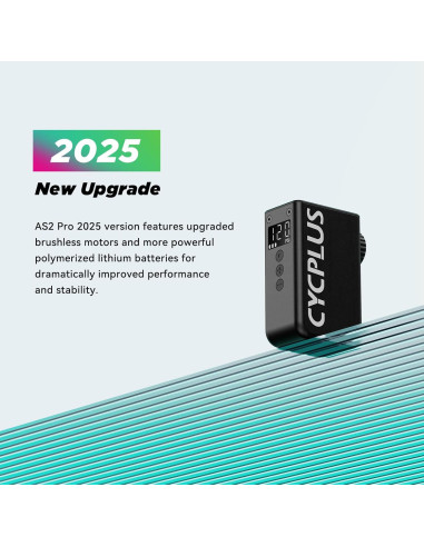 Bomba Eléctrica CYCPLUS AS2 Pro Mini con Manómetro 120 PSI