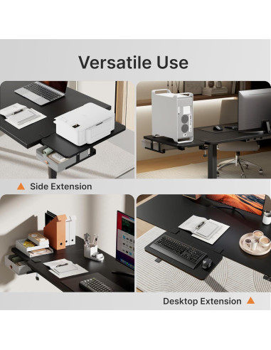 Bandeja Extensora de Escritorio PEGZONE 61x30.5cm con Cajón Negro