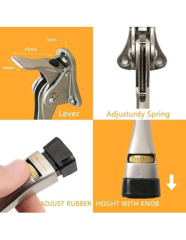 Tope de Puerta Gotega 10.16 cm Ajustable 2 Paquetes Bronce