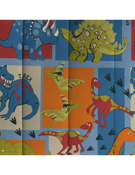 Juego de Edredón Individual Dream Factory Dinosaurios Azul