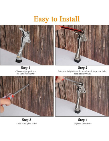 Tope de Puerta Gotega 10.16 cm Ajustable 2 Paquetes Bronce