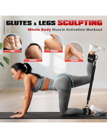 Bandas de Resistencia para Tobillos WOQQW - 3 Niveles Ajustables Bandas de Resistencia para Tobillos WOQQW - 3 Niveles Ajustables