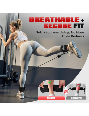Bandas de Resistencia para Tobillos WOQQW - 3 Niveles Ajustables