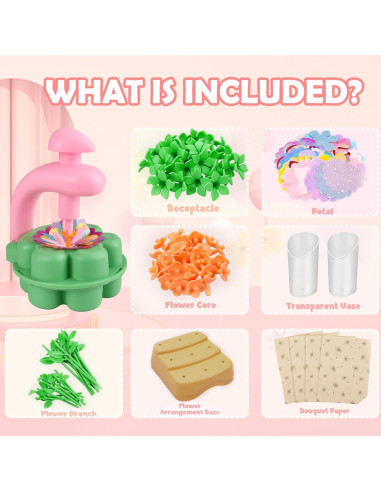 Kit de Manualidades INKZOO Ramos de Flores de Tela DIY