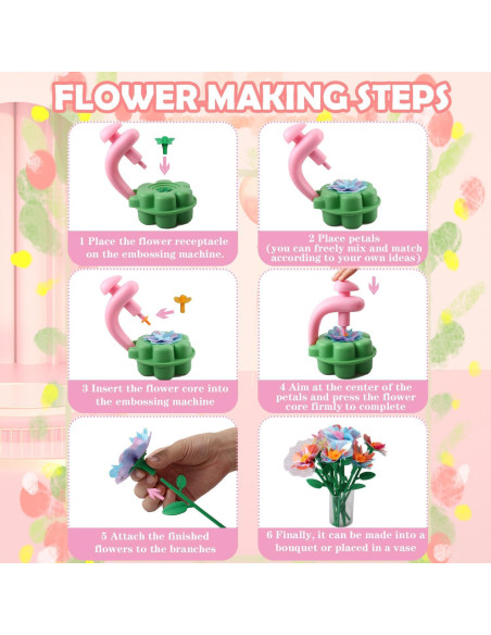 Kit de Manualidades INKZOO Ramos de Flores de Tela DIY