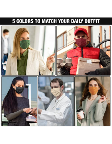 Mascarillas desechables FriCARE 4 capas ASTM Nivel 3 - 50 unidades colores variados