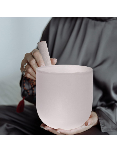 Cuenco de Canto de Cristal TOPFUND 17.78 cm C Nota con Martillo