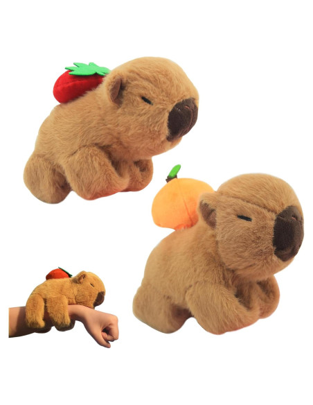 Pulseras de Peluche Capibara 2 Pcs para Niños - Regalo Cumpleaños