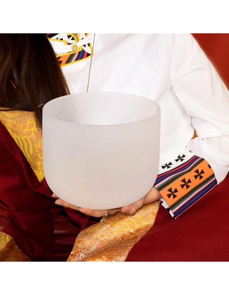 Cuenco de Canto de Cristal TOPFUND 17.78 cm C Nota con Martillo