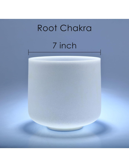 Cuenco de Canto de Cristal TOPFUND 17.78 cm C Nota con Martillo