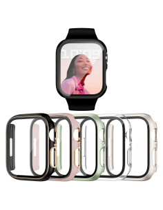 Funda Bumper Haojavo con Protector Vidrio Templado para Apple Watch 41mm