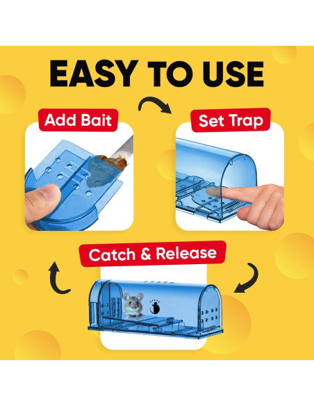 Trampas Humanas para Ratones Motel Mouse - Paquete de 4