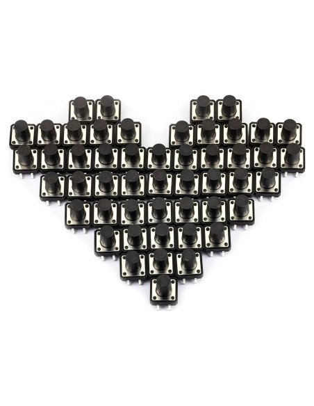 Interruptor Táctil DIP 4 Pin 12x12mm Jujinglobal - 50 Pcs