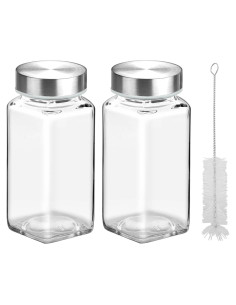 Set de 2 Tarros de Especias de Vidrio 4oz eispap con Tapas Dosificadoras