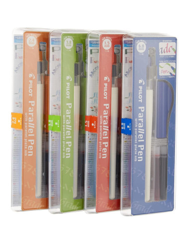 Juego de Plumas Caligráficas PILOT Parallel 4 Puntas 1.5-6.0mm