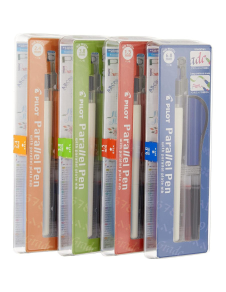 Juego de Plumas Caligráficas PILOT Parallel 4 Puntas 1.5-6.0mm