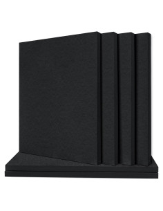 Paneles Acústicos Engrosados TroyStudio 6 Piezas 80x60 cm Negro