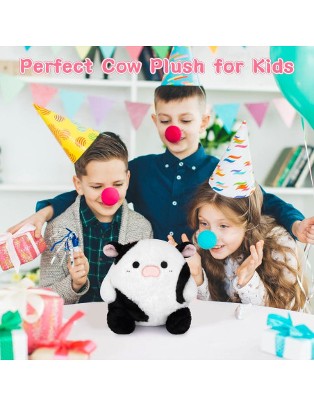 Almohada de Peluche de Vaca LMTGLDT 20 cm Suave y Lavable