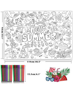 Póster Gigante de Colorear HOWAF Hola Verano 118x84 cm 2