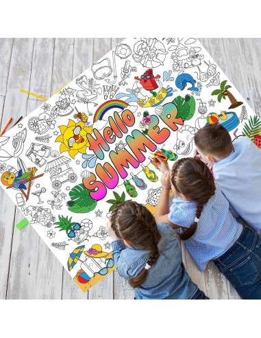 Póster Gigante de Colorear HOWAF Hola Verano 118x84 cm