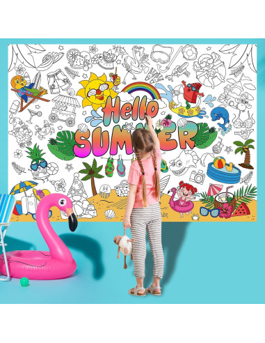 Póster Gigante de Colorear HOWAF Hola Verano 118x84 cm