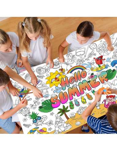 Póster Gigante de Colorear HOWAF Hola Verano 118x84 cm