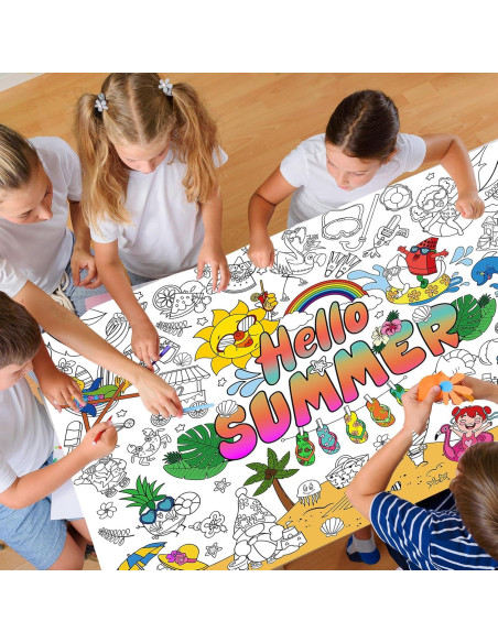 Póster Gigante de Colorear HOWAF Hola Verano 118x84 cm