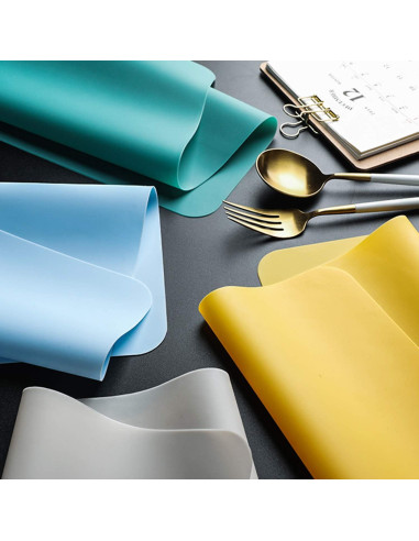 Manteles de Silicona Grado Alimenticio Panzexin 30x40cm 4pzas Negro