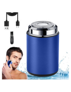 Mini Afeitadora Eléctrica Recargable USB Tbexem Azul