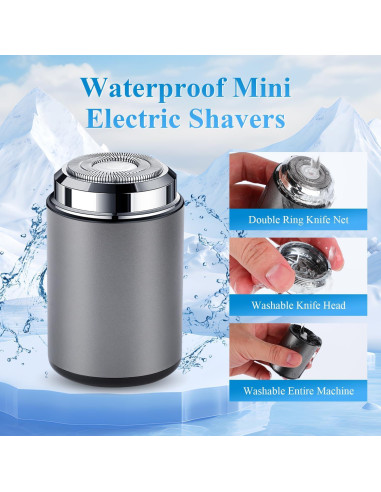 Mini Afeitadora Eléctrica Recargable USB Tbexem Azul