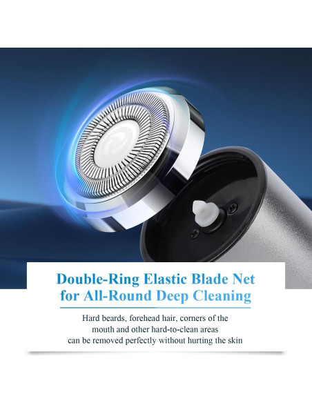 Mini Afeitadora Eléctrica Recargable USB Tbexem Azul